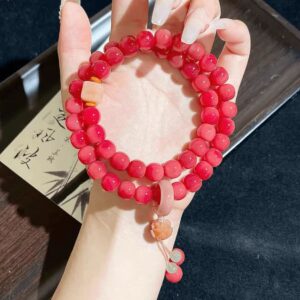 乌梅子酱菩提手串国风百搭女菩提双圈手持盘玩菩提手串手持正品
